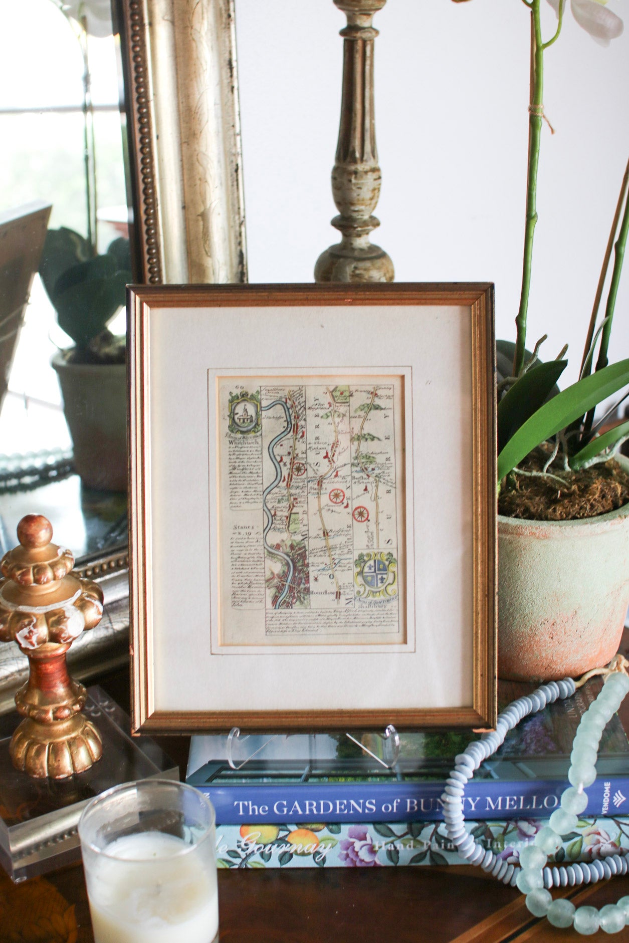 English Framed Map of Surrey