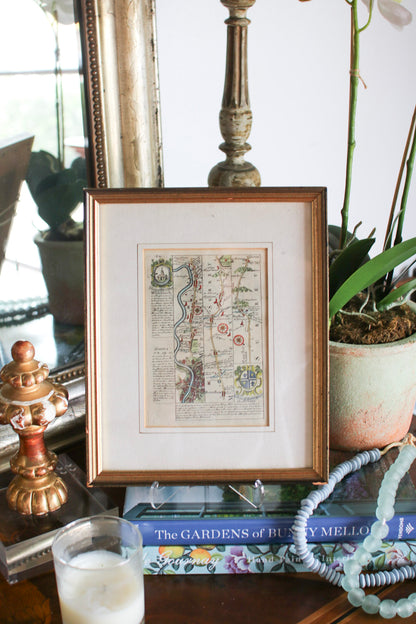 English Framed Map of Surrey
