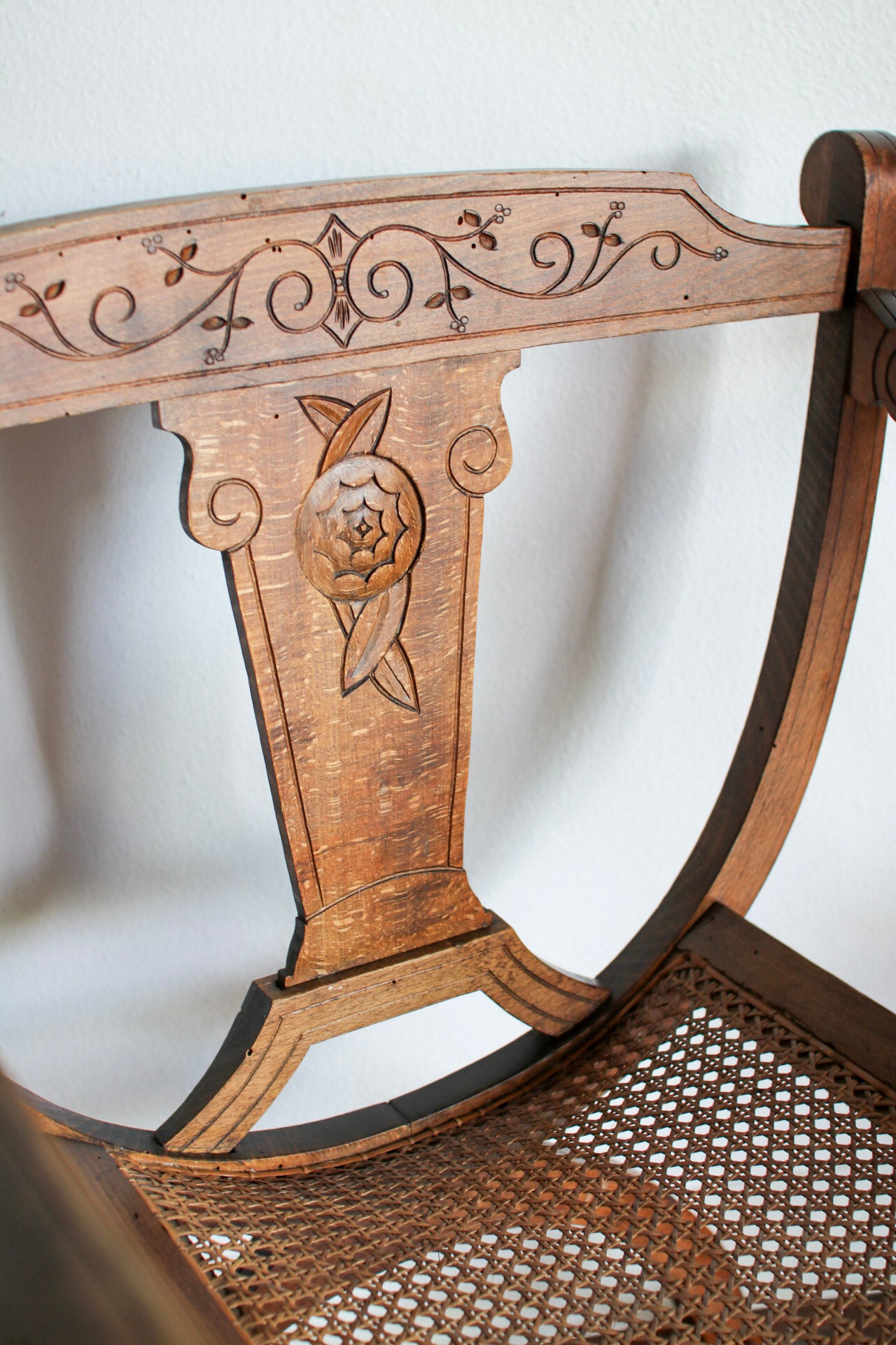 Pair of Italian Cane Chairs