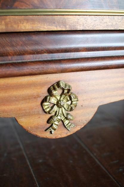 French Louis XVI Grey Marble Top Commode