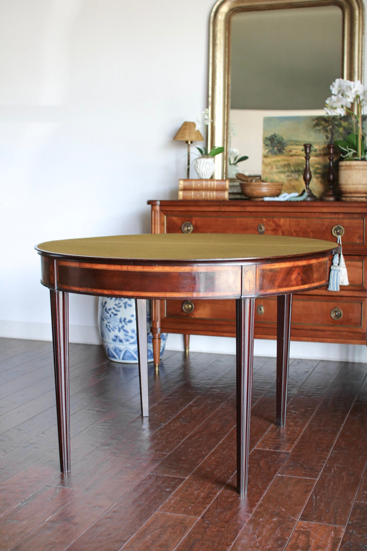 Georgian Demilune Card Table
