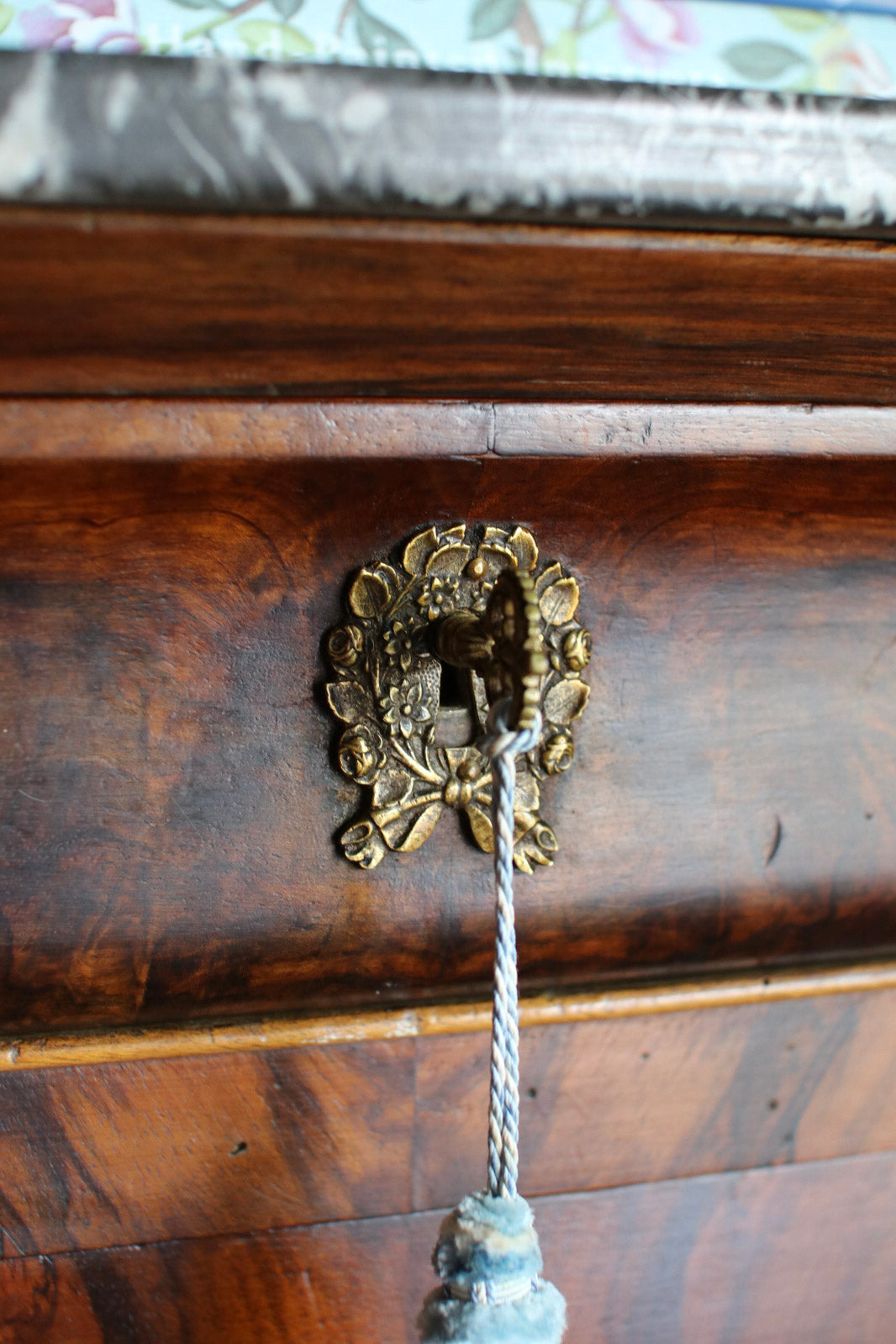 French Louis Phillipe Commode with Grey Marble Top