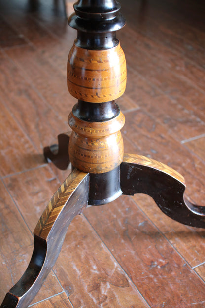 Round Italian Table with Inlay