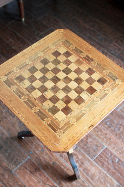 Italian Chess Inlay Table
