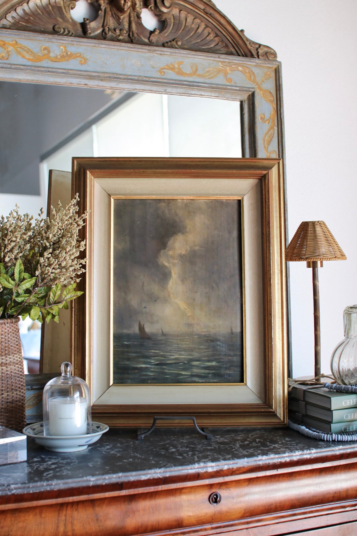 Italian Sailboat Painting