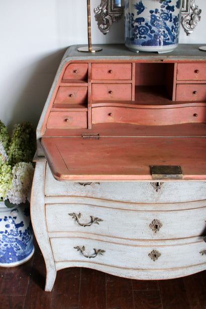 Antique Swedish Drop Front Secretary