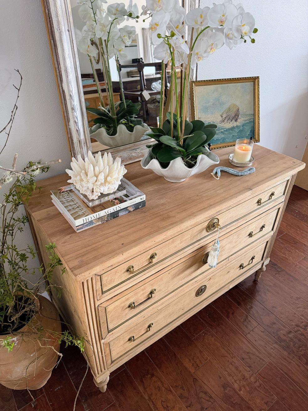 Antique Bleached French Louis XVI Commode