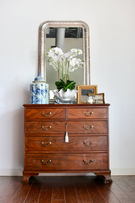 Antique English Flame Mahogany Chest