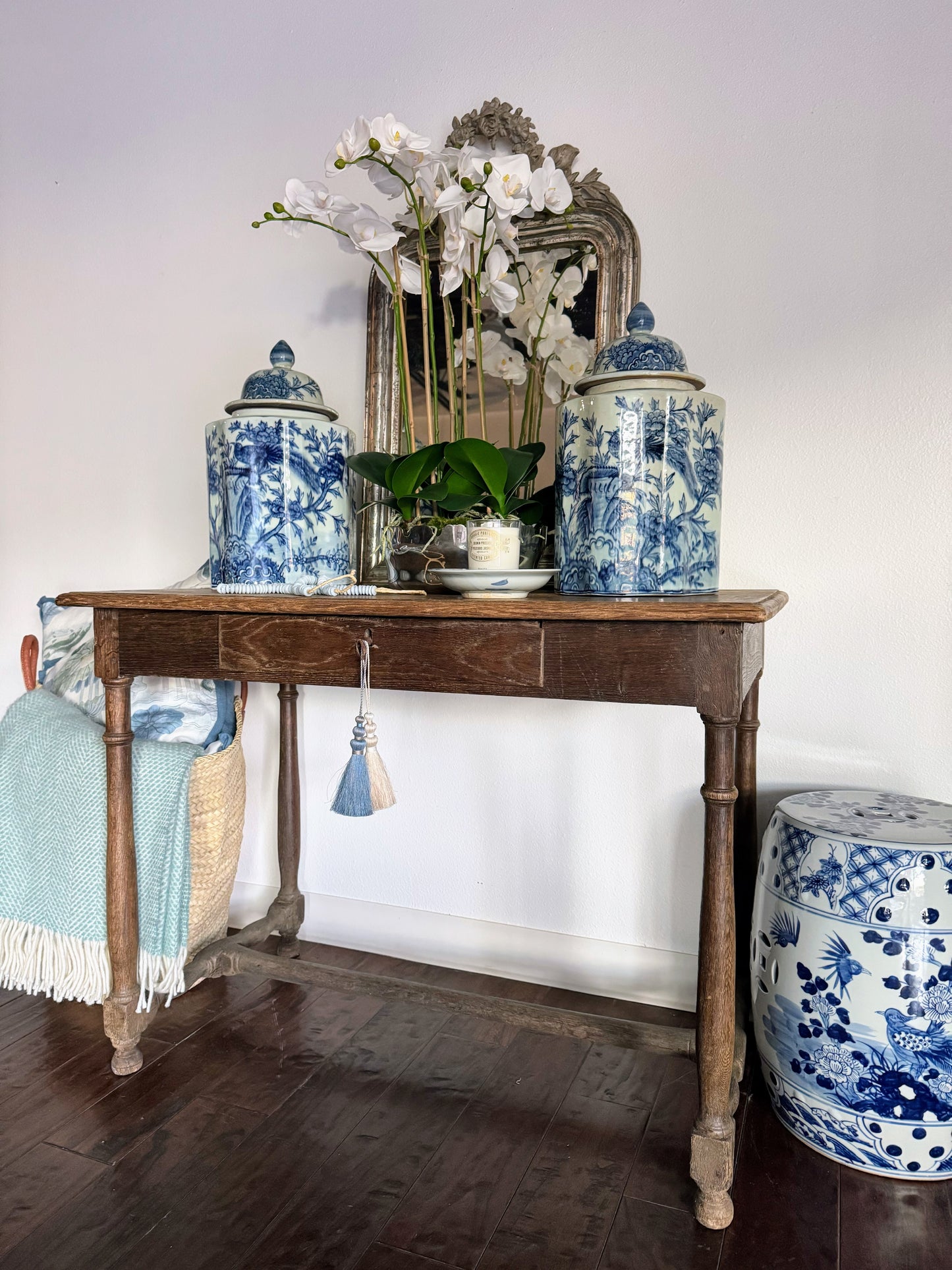 Antique Bleached French Side Table