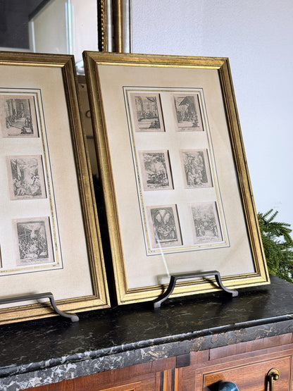 Pair of Small French Prints