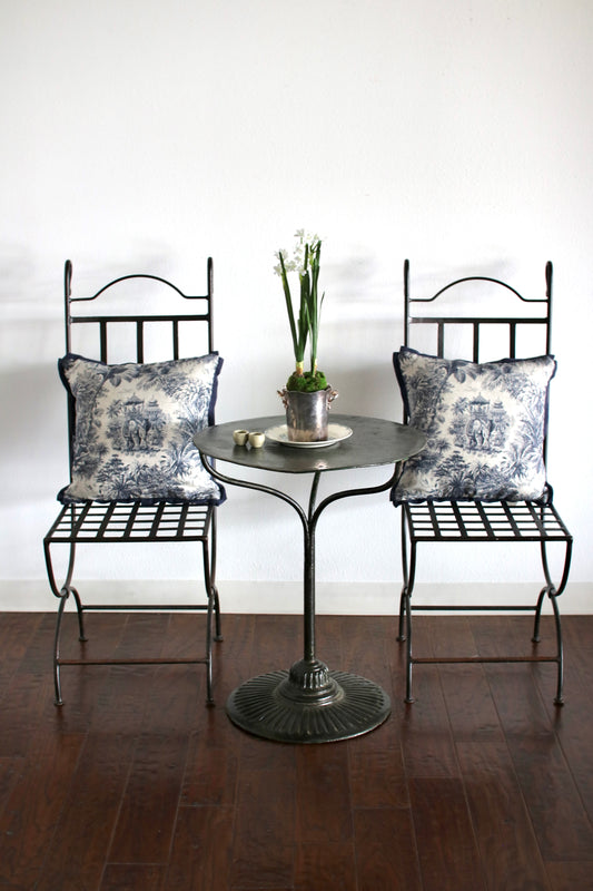 French Iron Cafe Chairs (Set of Four)
