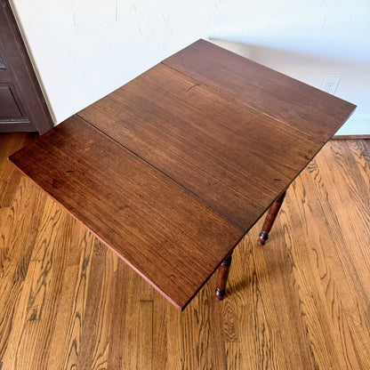 English Mahogany Oak Drop Leaf Table