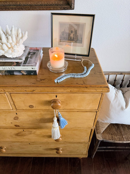 Antique English Pine Chest with Tulip Feet