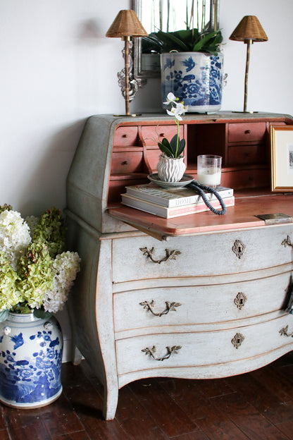 Antique Swedish Drop Front Secretary