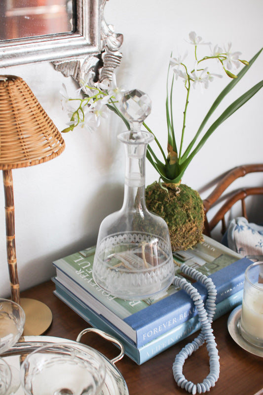 French Etched Glass Decanter