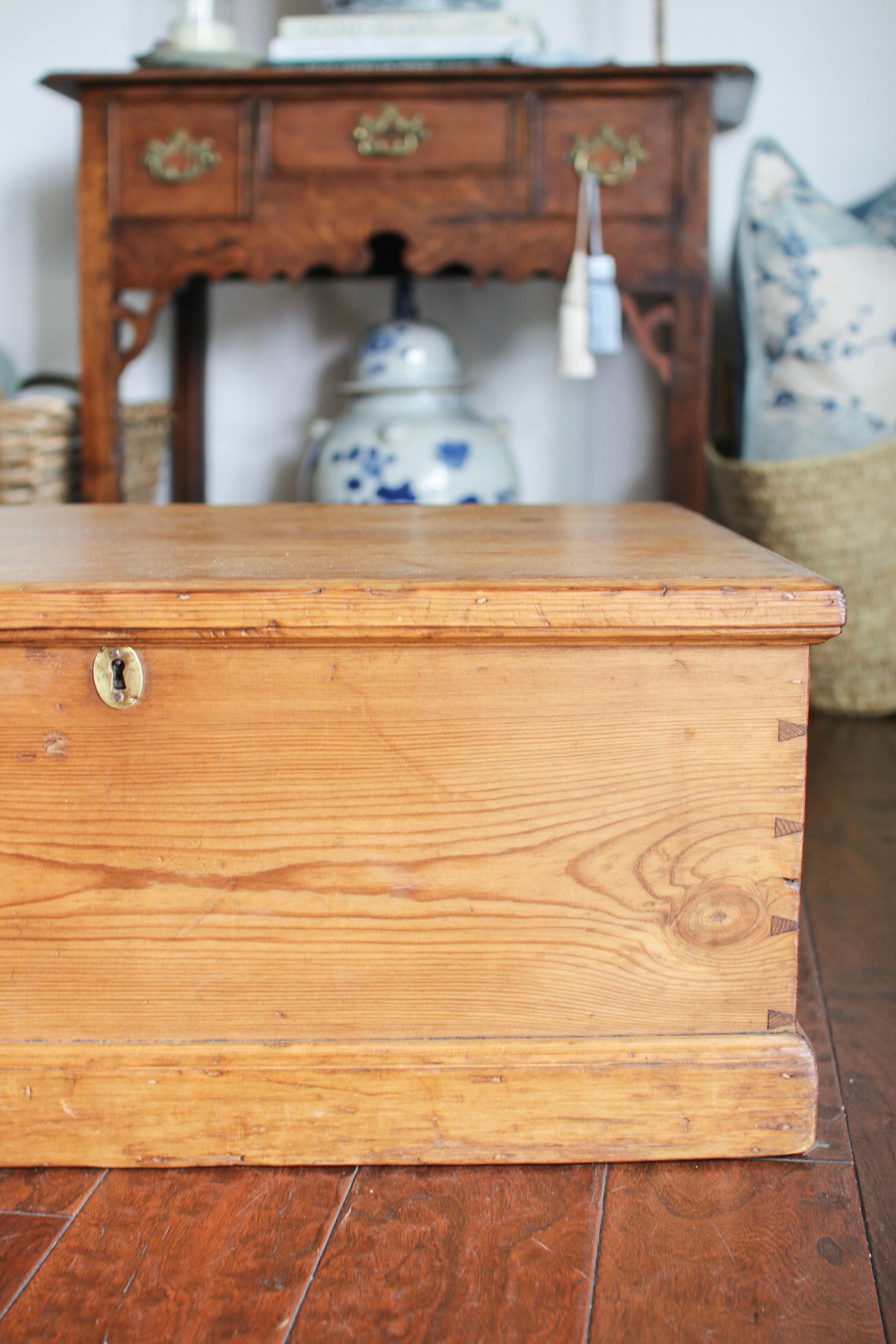 English Pine Blanket Box