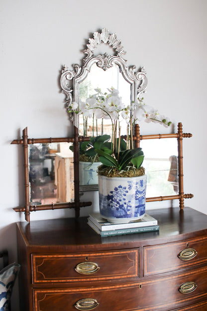 French Faux Bamboo Mirror