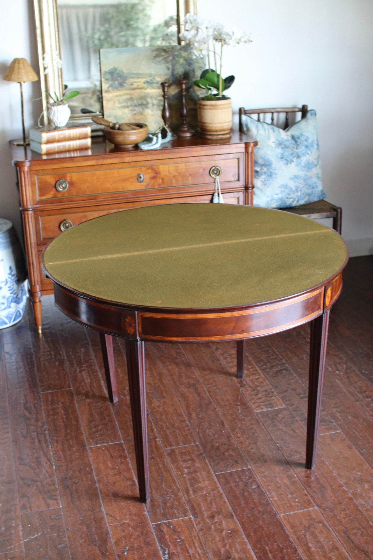 Georgian Demilune Card Table