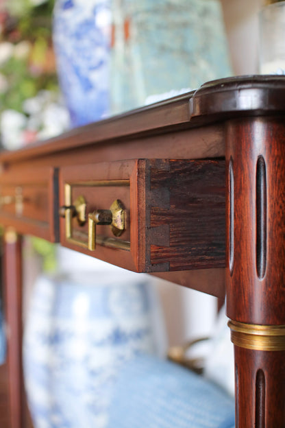 French Louis XVI Leather Top Desk
