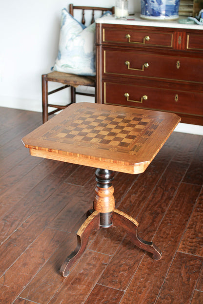 Italian Chess Inlay Table