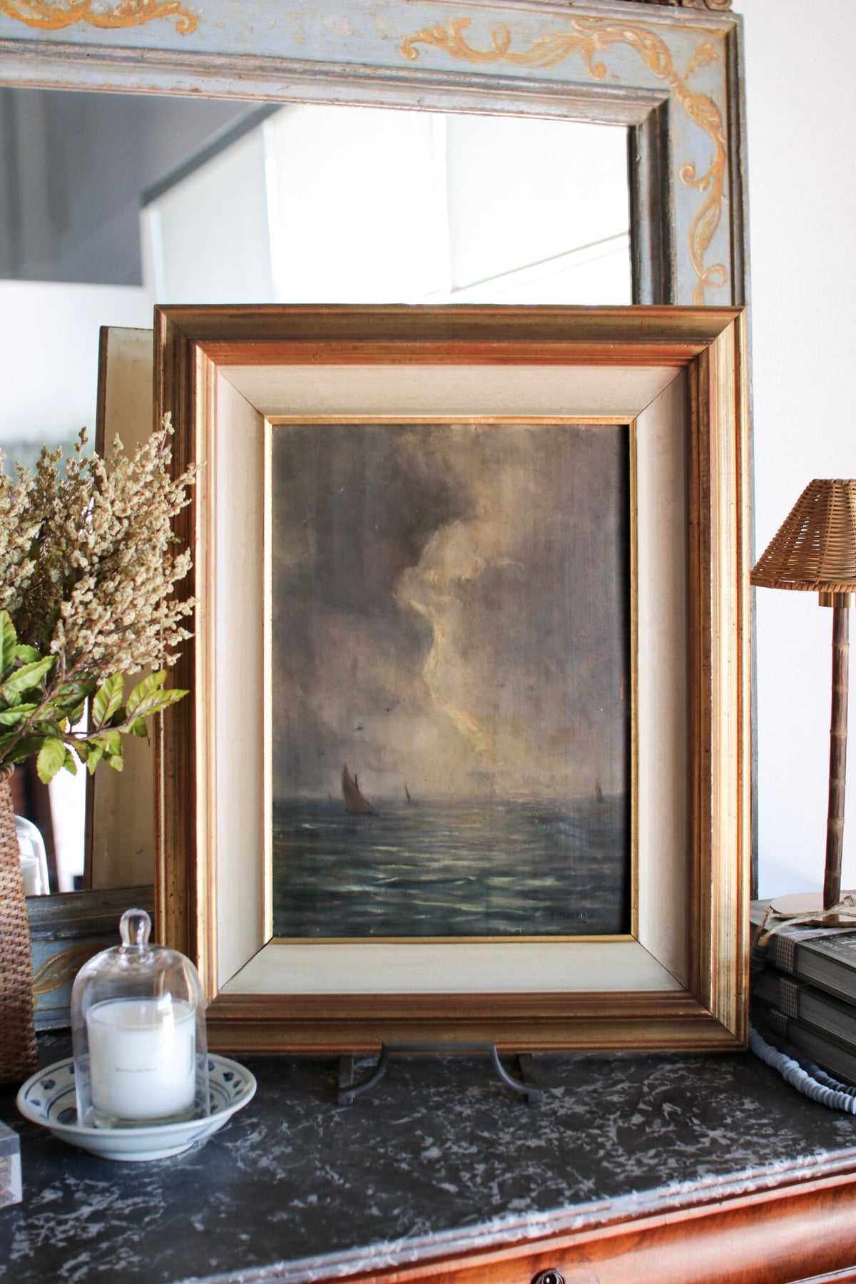 Italian Sailboat Painting
