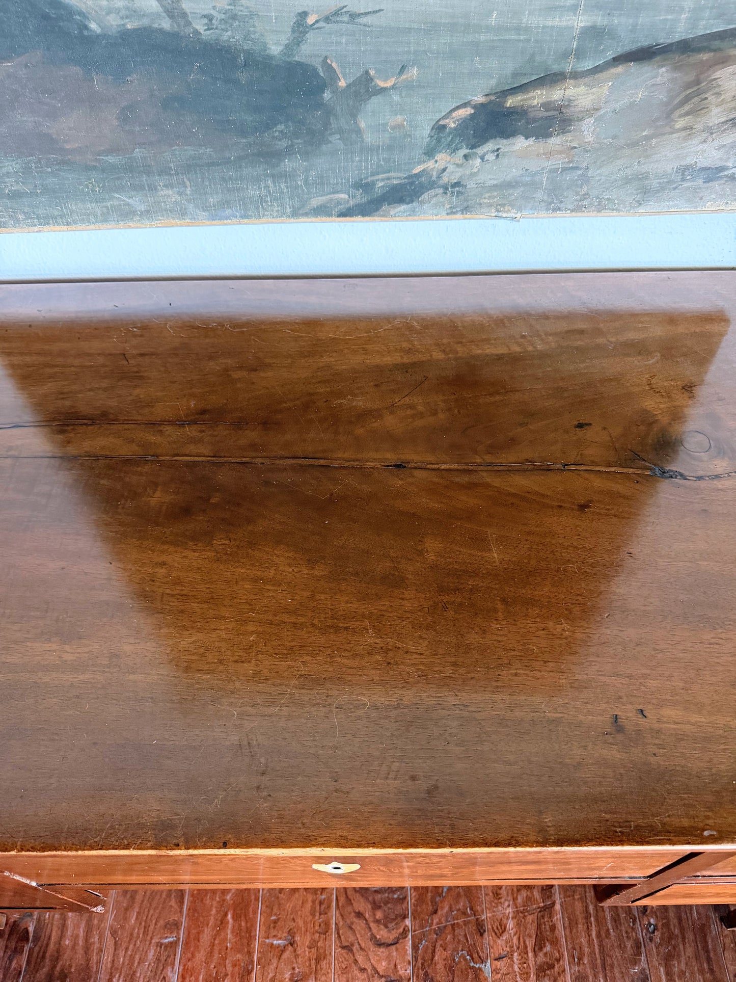 Antique Italian Desk with Shield Escutcheons