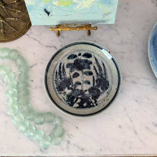 Floral Blue & White Dish