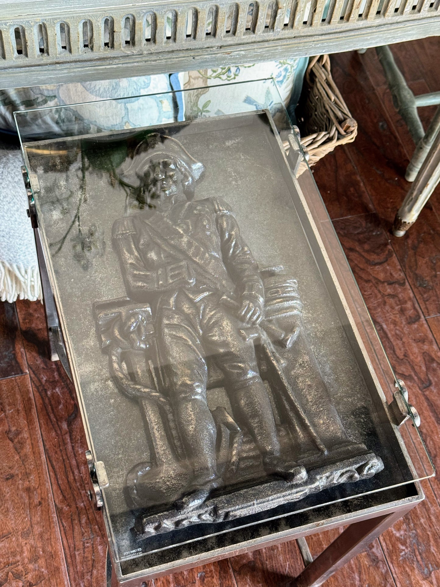 Custom French Soldier Side Table