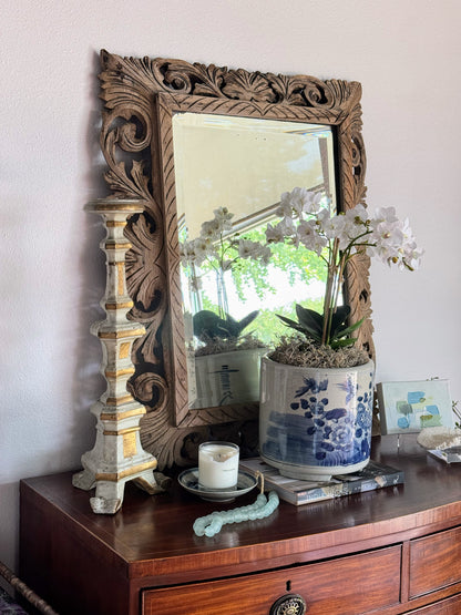 French Painted Candlestick