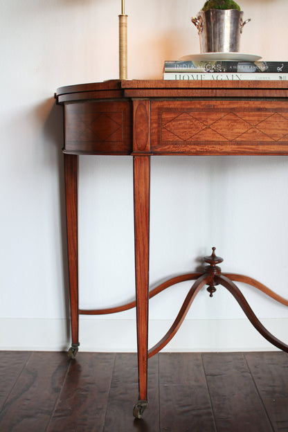 Antique English Flip Top Card Table