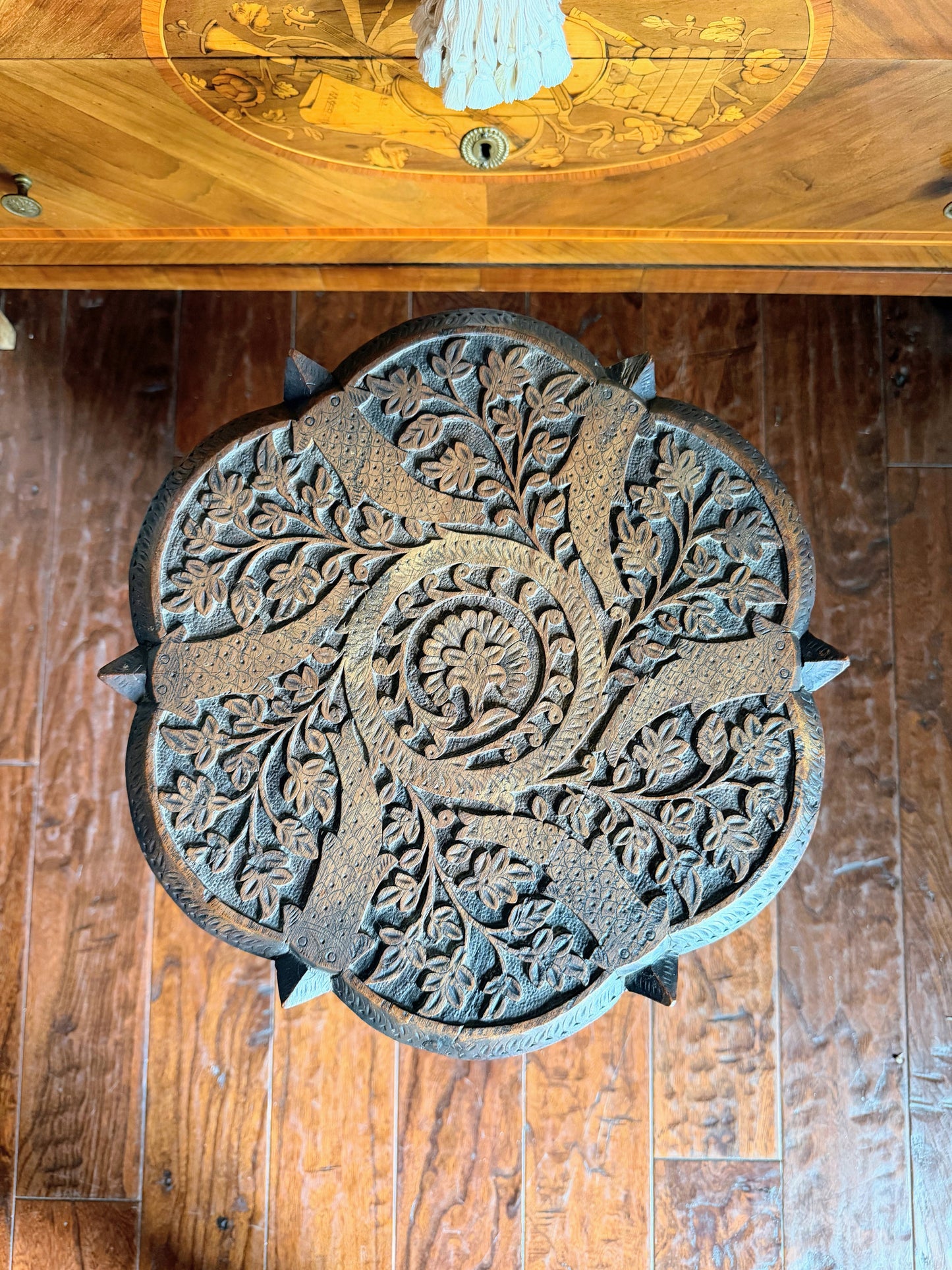 Carved English Side Table