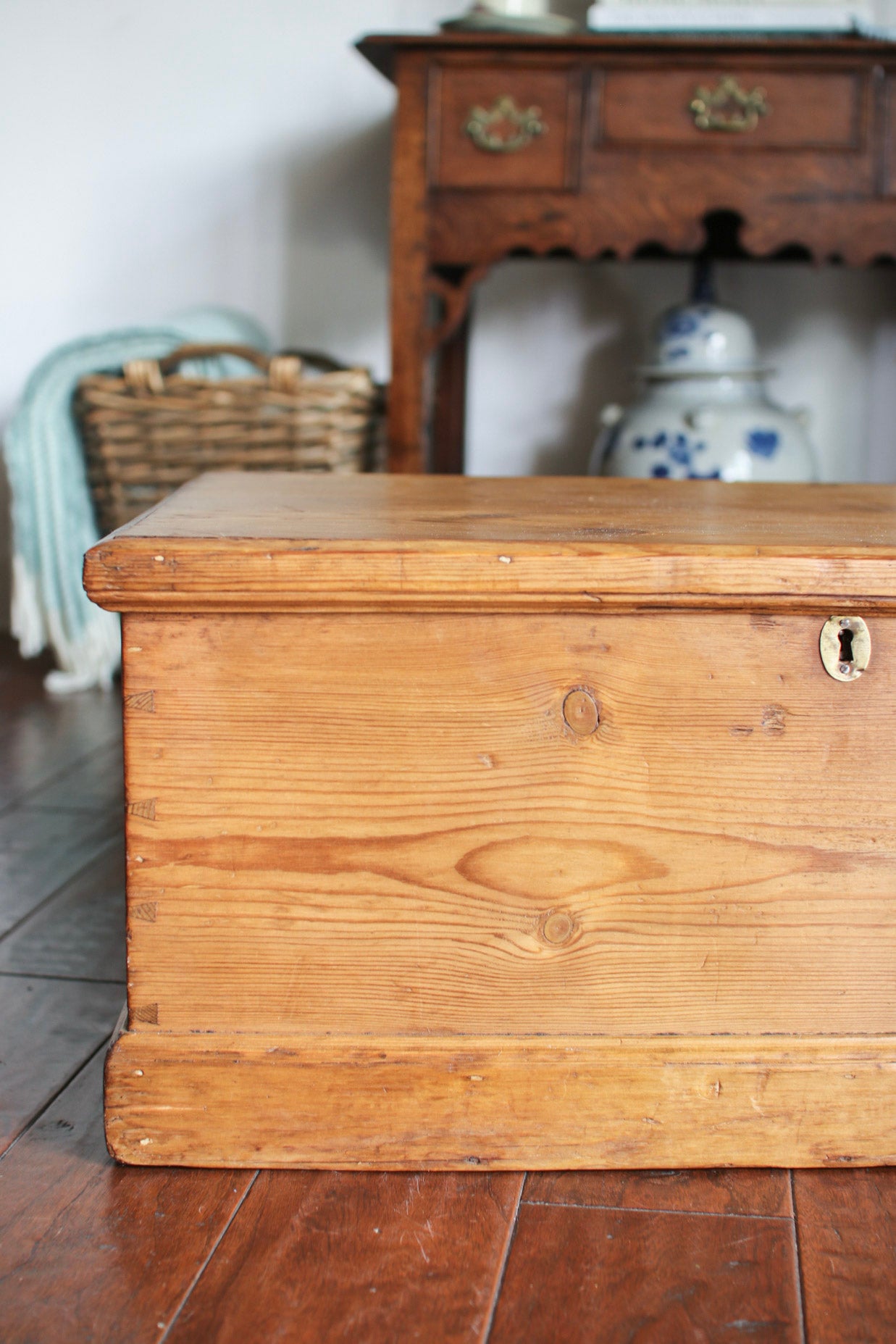 English Pine Blanket Box