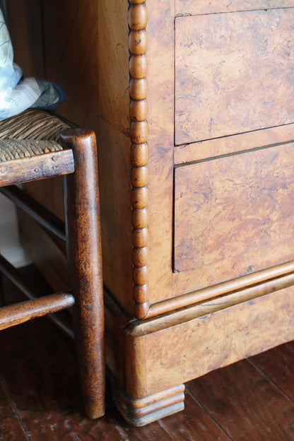 French Louis Phillipe Commode with Bobbin Detailing