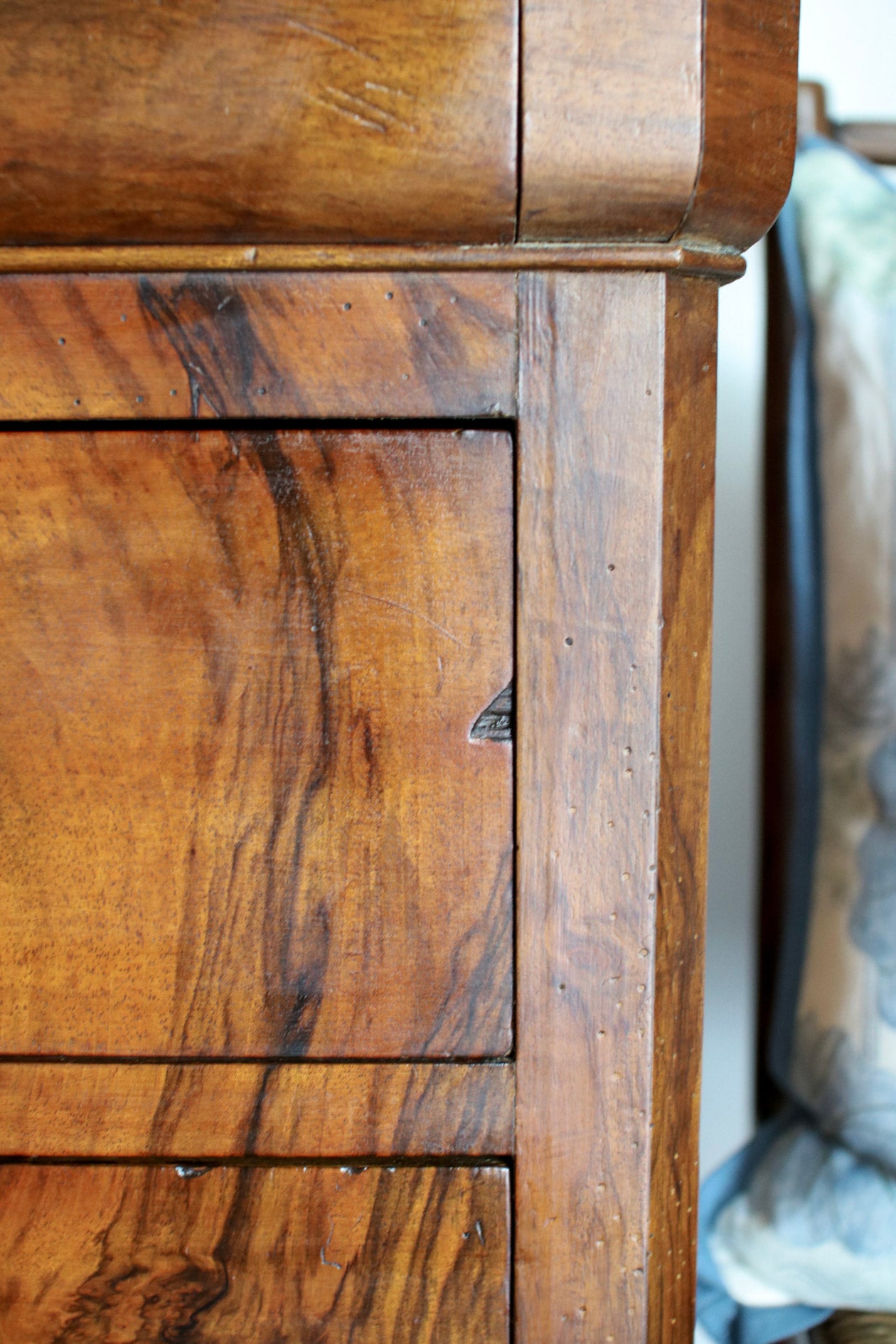 French Louis Phillipe Commode with Grey Marble Top
