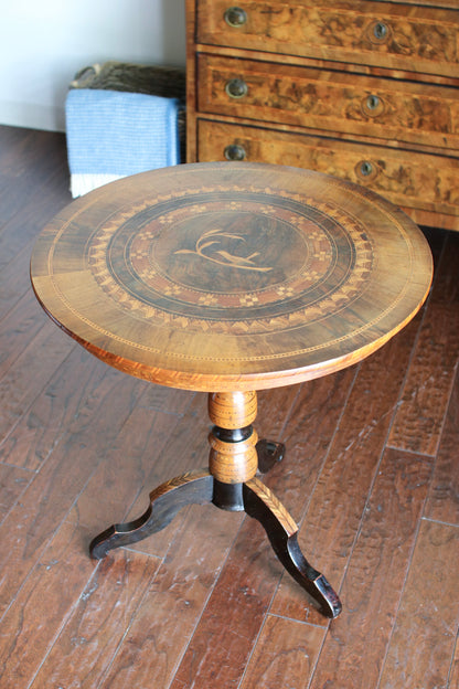 Round Italian Table with Inlay