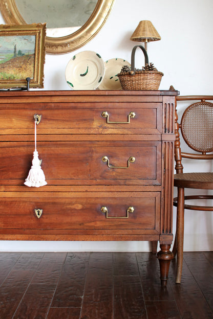 Antique French Louis XVI Walnut Commode