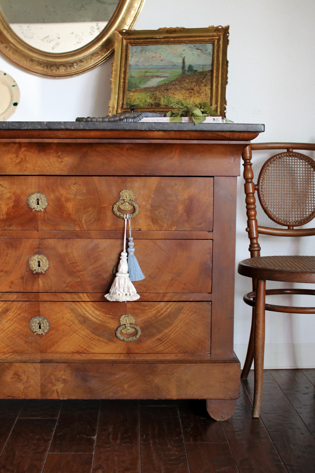 French Louis Philippe Commode with Black Marble