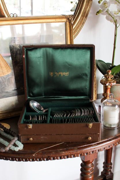 St. Medard Louis XVI Silverplate Flatware Set