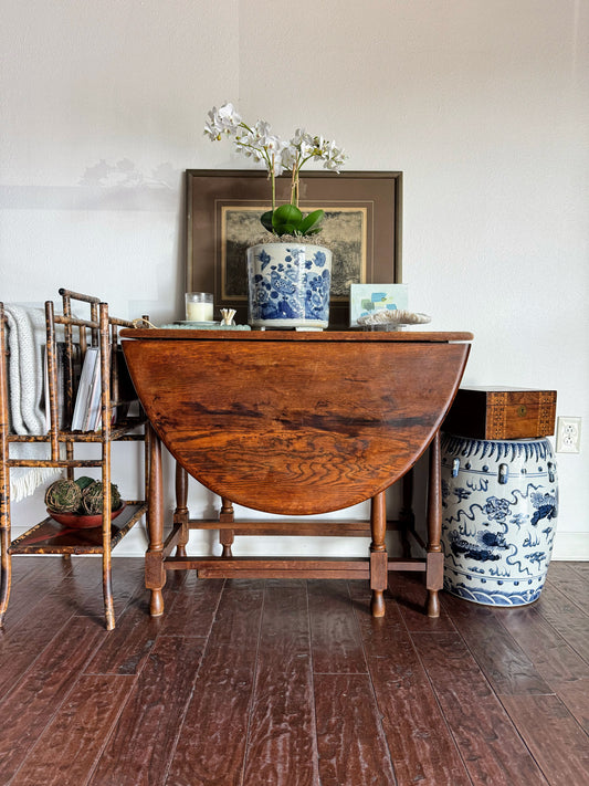 English Gate Leg Drop Leaf Table