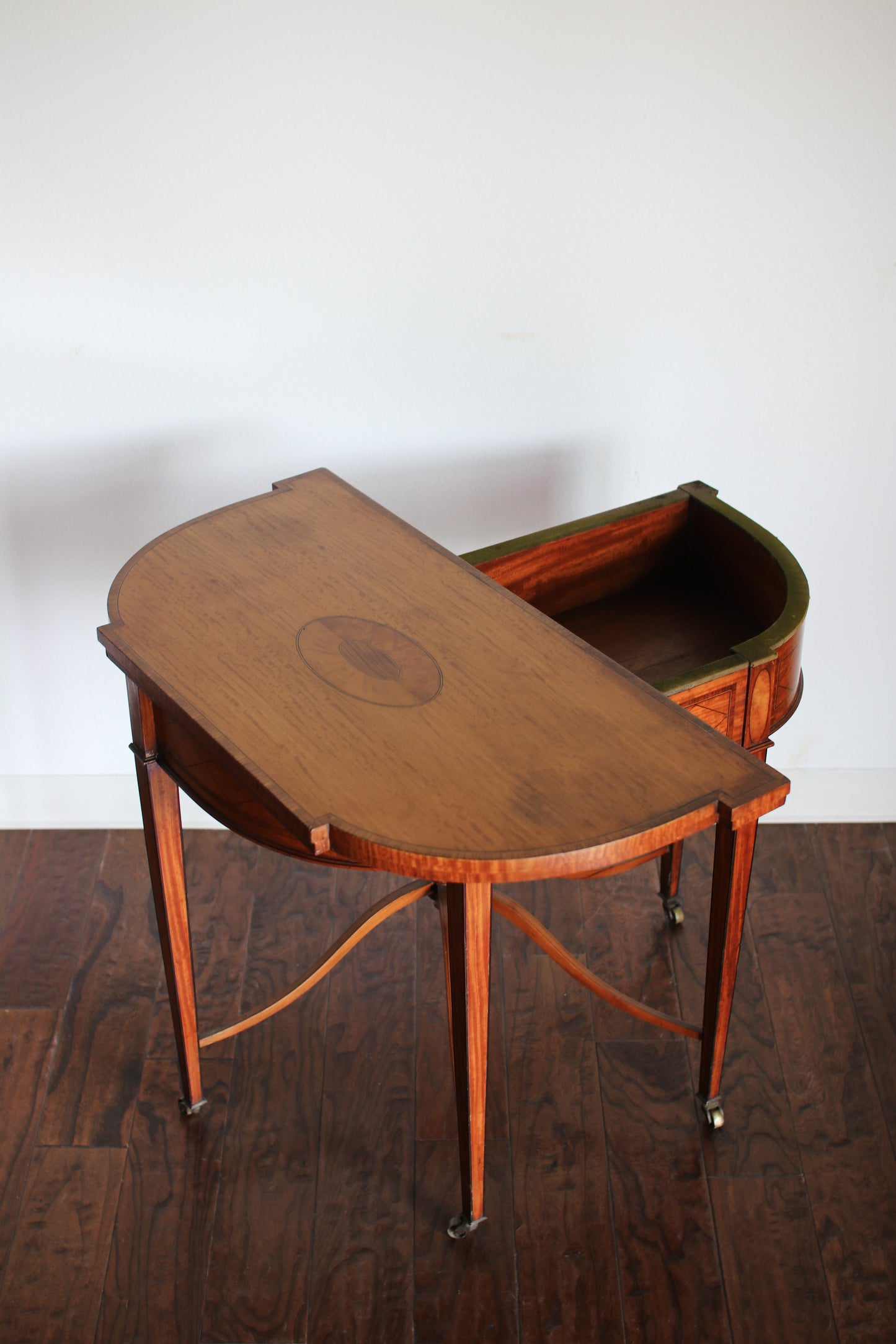 Antique English Flip Top Card Table