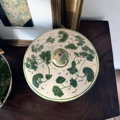 Pair of French Hand Painted Jars