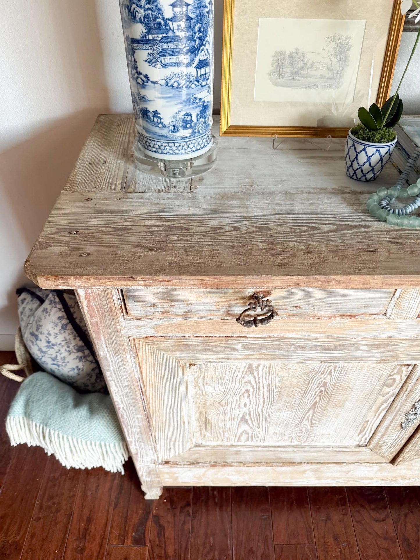 Bleached White Washed French Buffet
