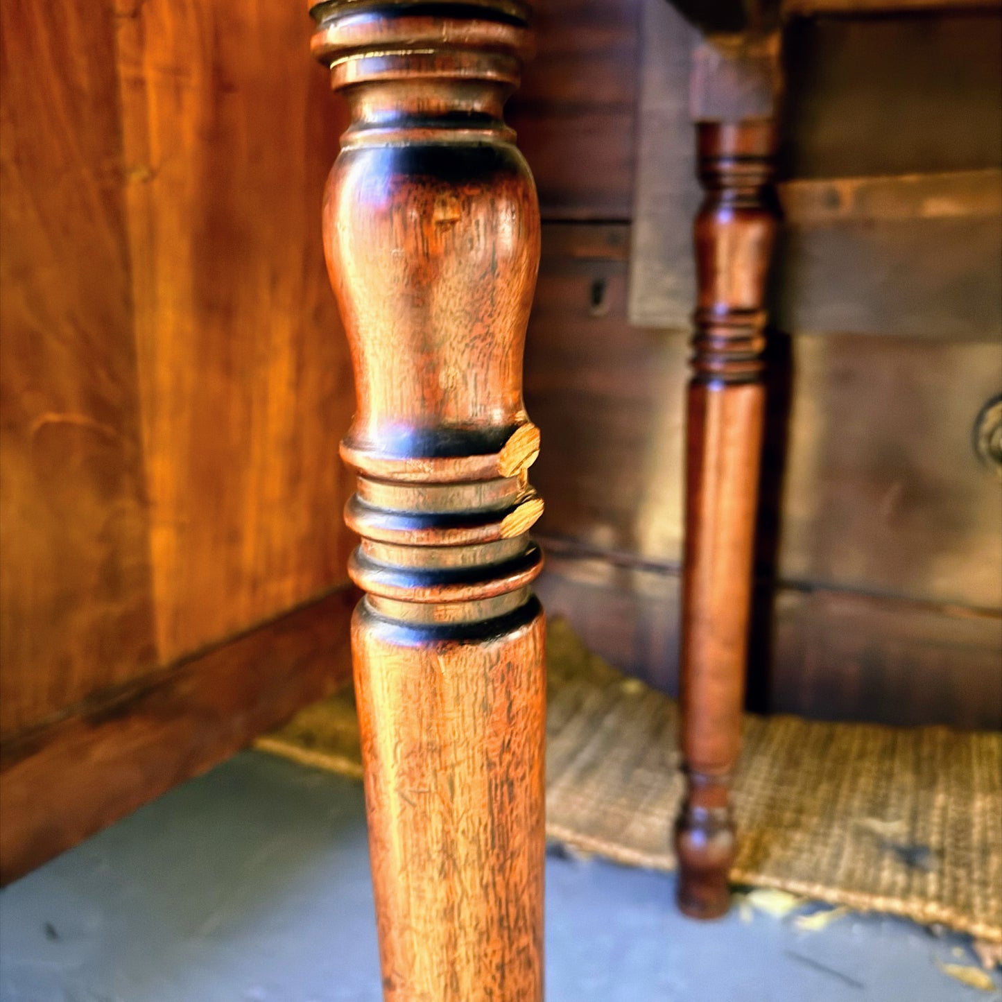 English Mahogany Oak Drop Leaf Table