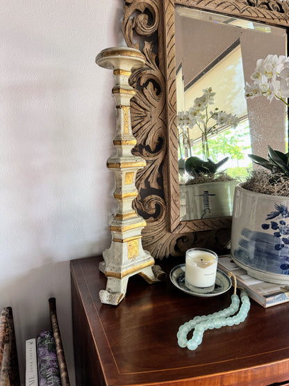 French Painted Candlestick