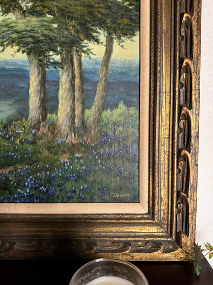 Signed Painting of Texas Bluebonnets