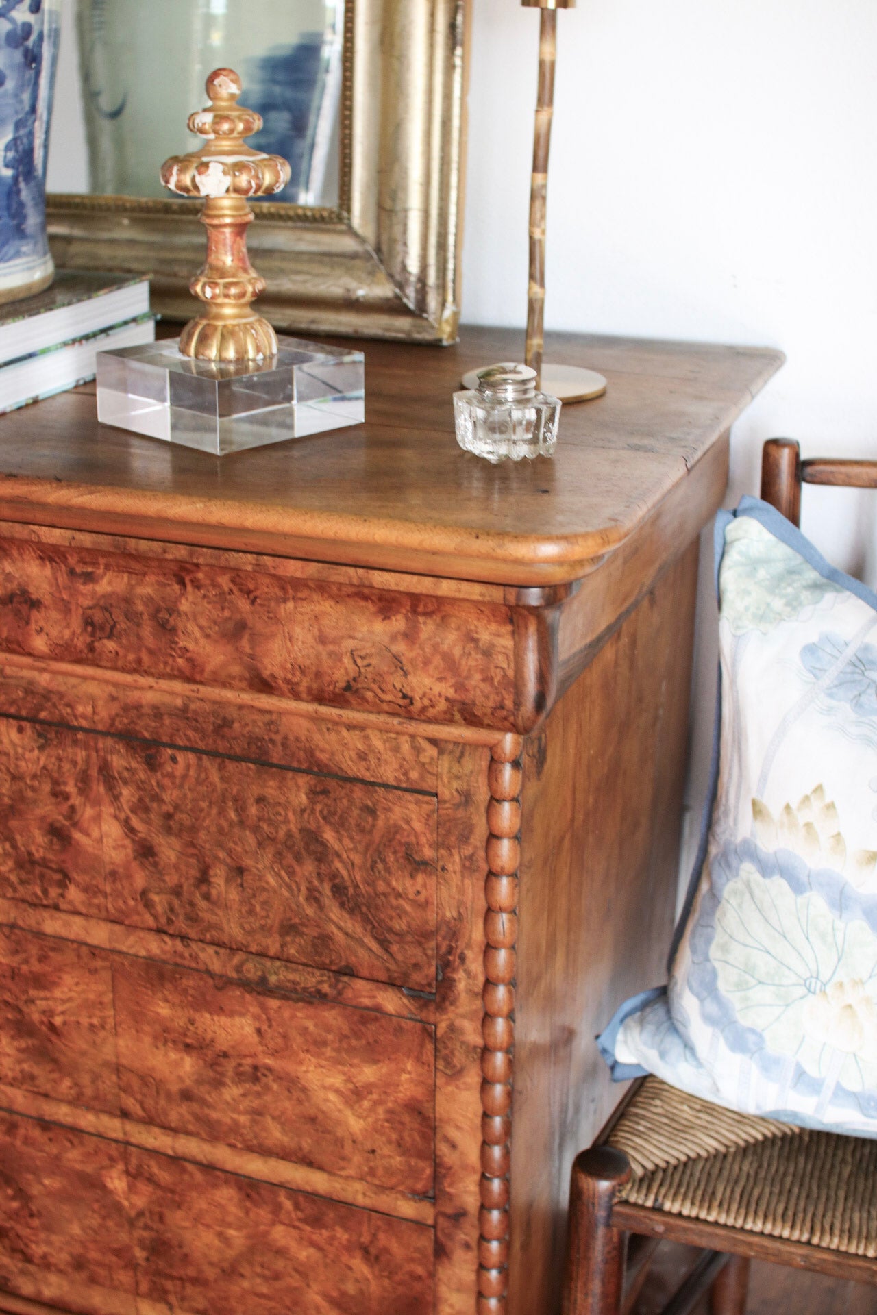 French Louis Phillipe Commode with Bobbin Detailing
