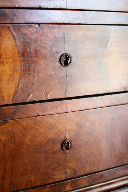 French Louis Philippe Grey Marble Top Commode