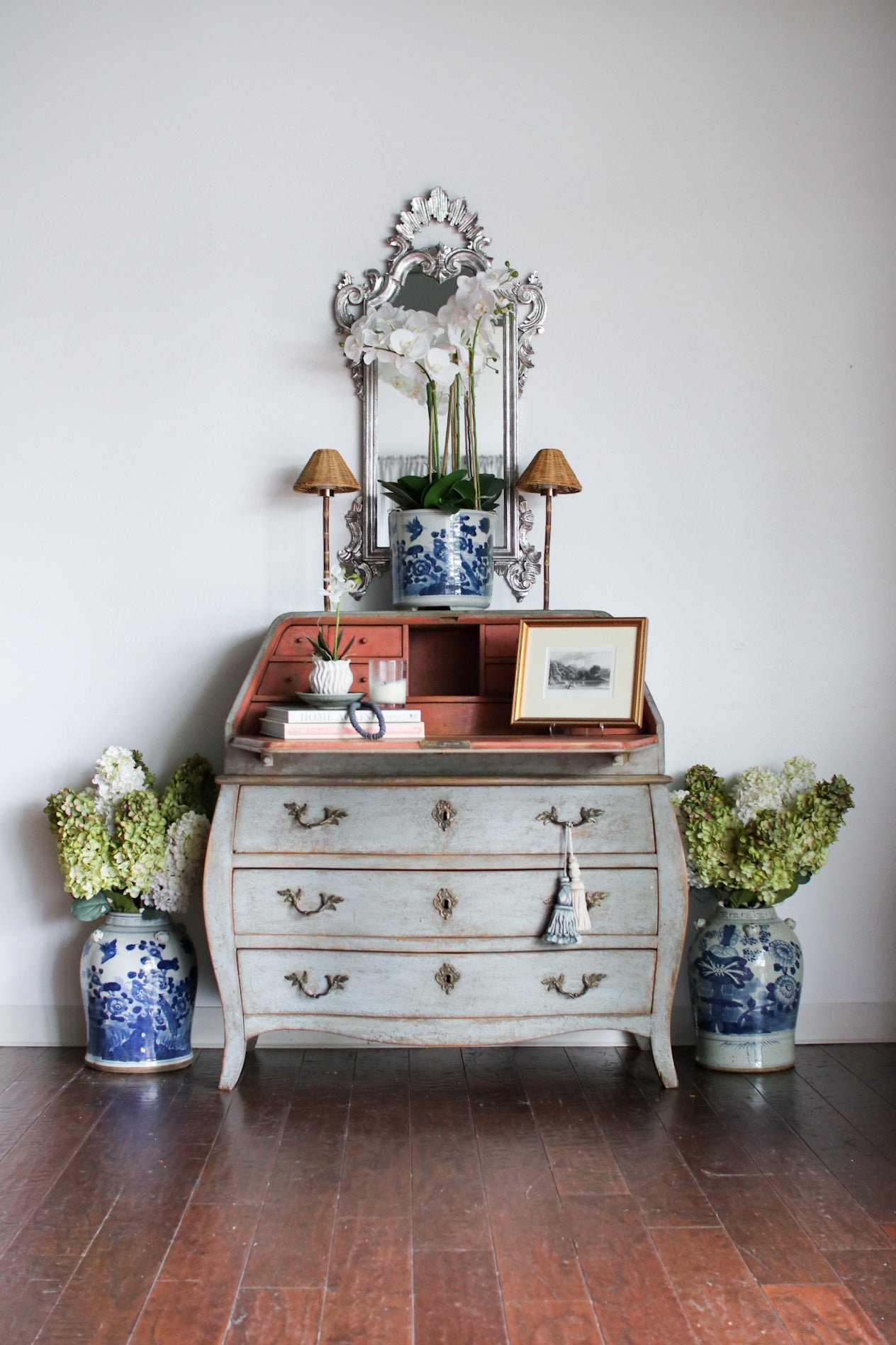 Antique Swedish Drop Front Secretary