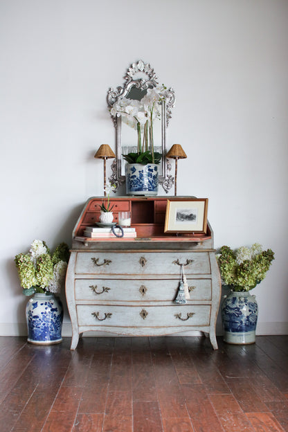 Antique Swedish Drop Front Secretary