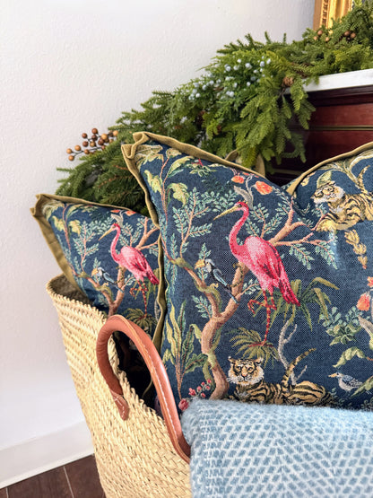 Custom Pillow: 18x18 Made in the UK Jungle Tapestry